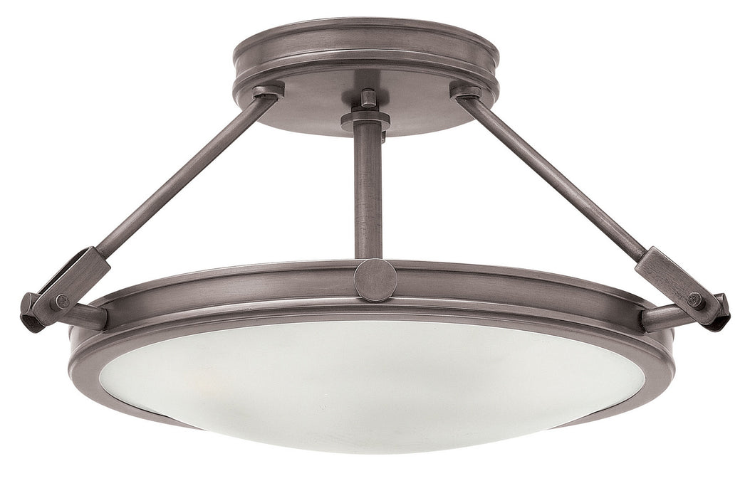 Hinkley 3381AN LED Semi-Flush Mount, Antique Nickel