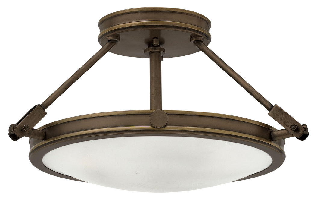 Hinkley 3381LZ LED Semi-Flush Mount, Light Oiled Bronze
