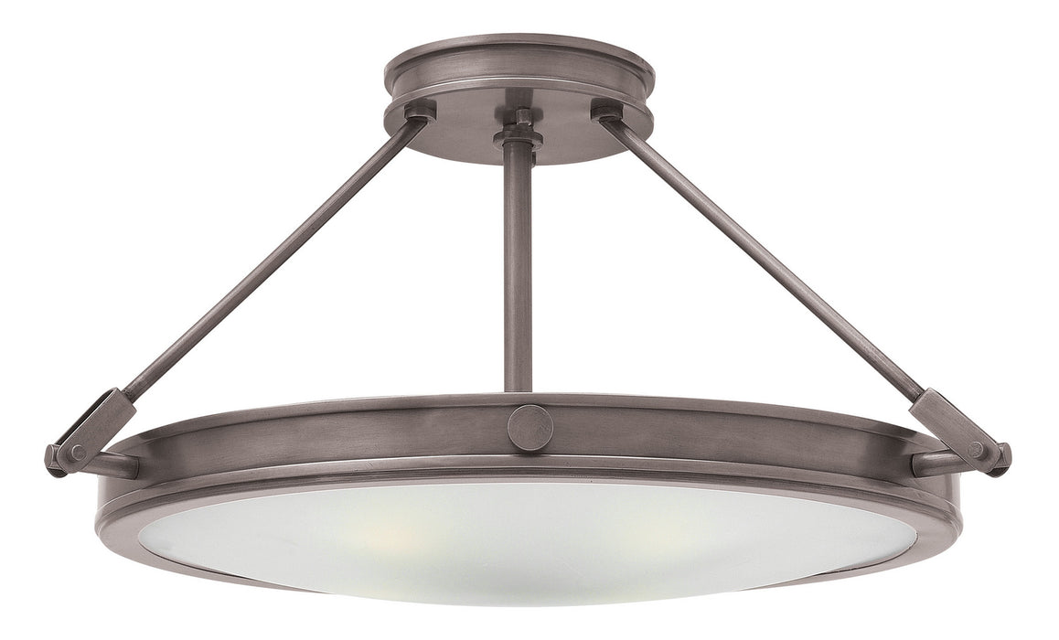 Hinkley 3382AN LED Semi-Flush Mount, Antique Nickel
