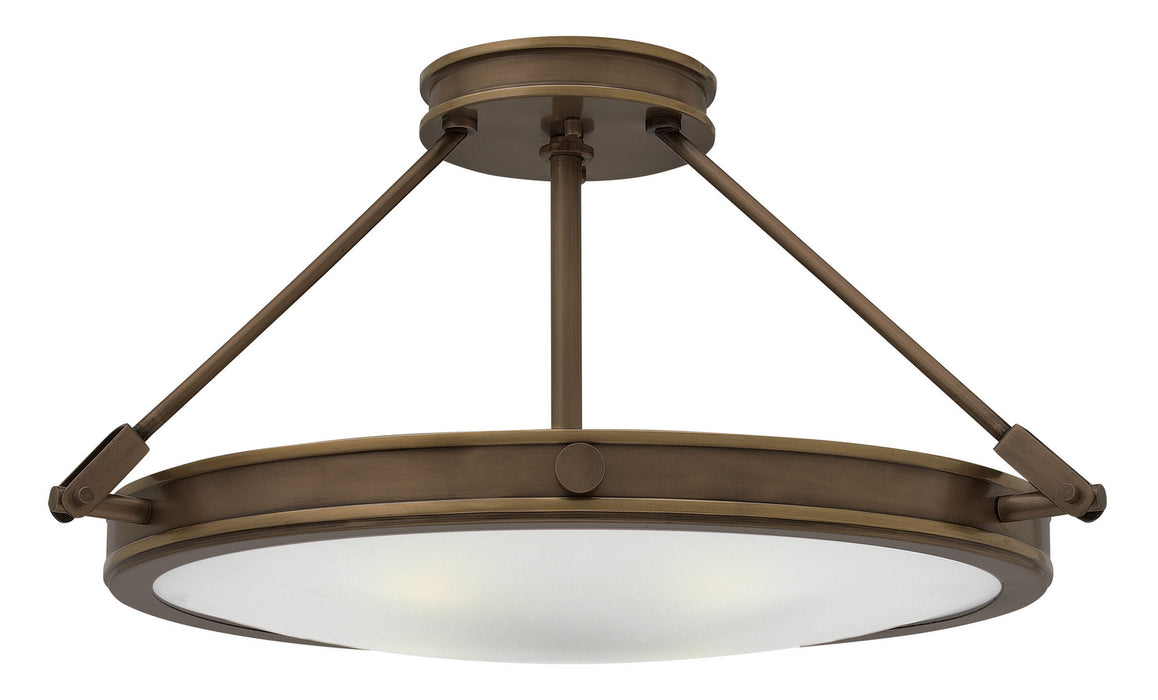 Hinkley 3382LZ LED Semi-Flush Mount, Light Oiled Bronze