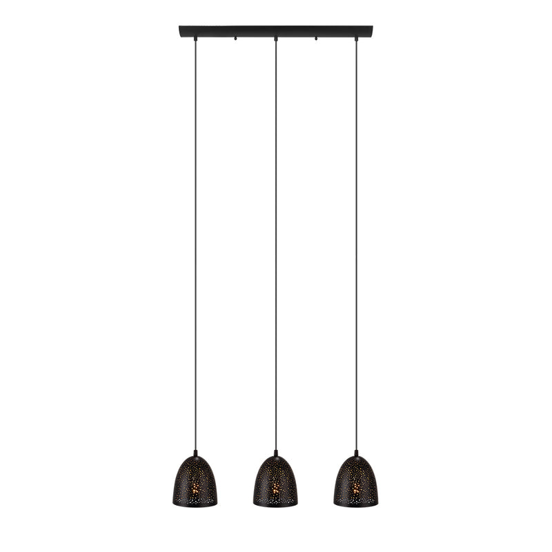Eglo USA 202264A Three Light Pendant, Matte Black