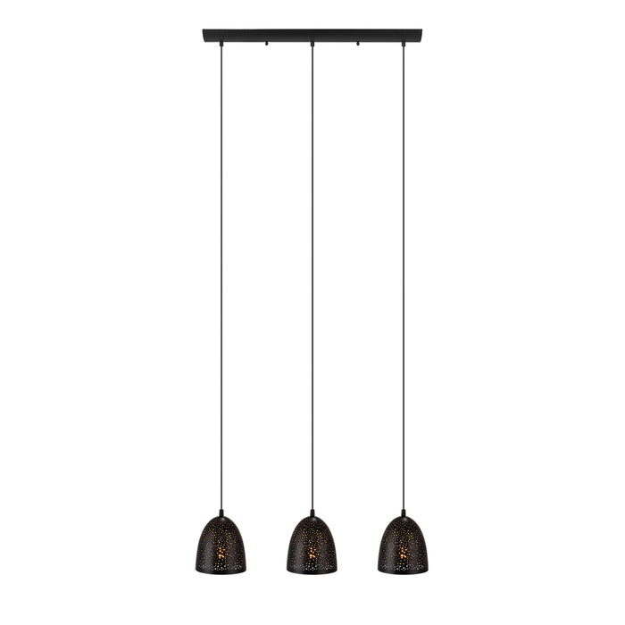 Eglo USA 202264A Three Light Pendant, Matte Black