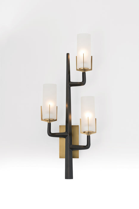 Arteriors 49082 Three Light Wall Sconce, Antique Brass