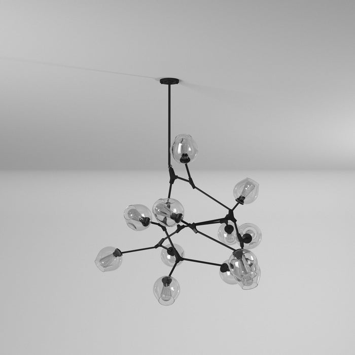 Artcraft JA14022BK 12 Light Chandelier, Black