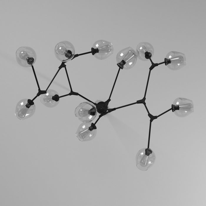 Artcraft JA14022BK 12 Light Chandelier, Black