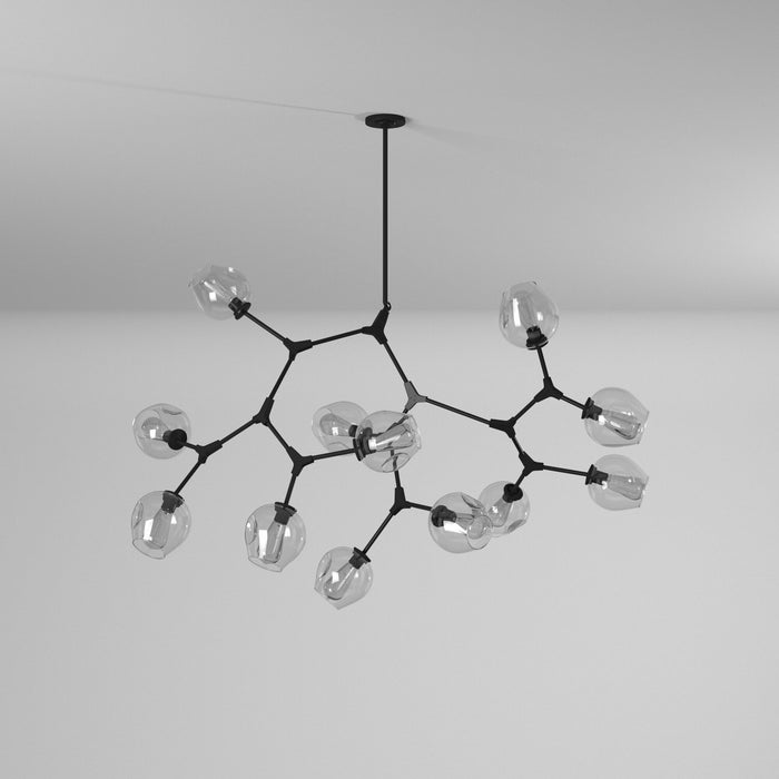 Artcraft JA14022BK 12 Light Chandelier, Black
