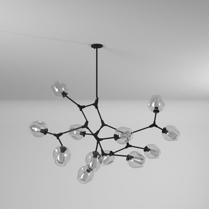 Artcraft JA14022BK 12 Light Chandelier, Black