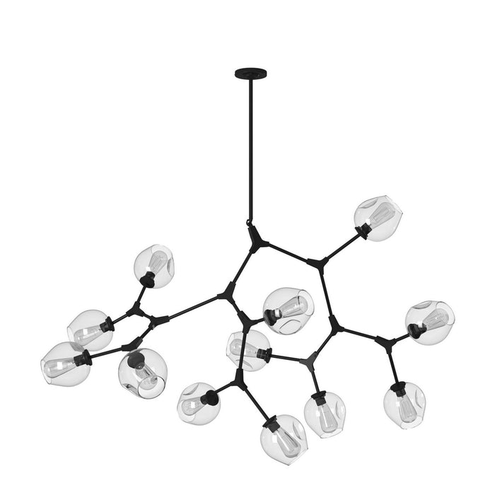 Artcraft JA14022BK 12 Light Chandelier, Black