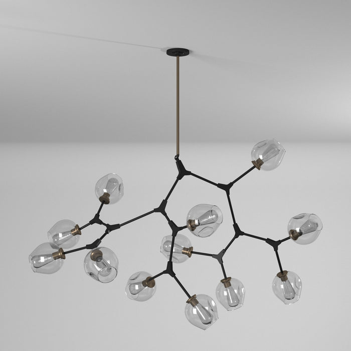 Artcraft JA14022VB 12 Light Chandelier, Vintage Brass
