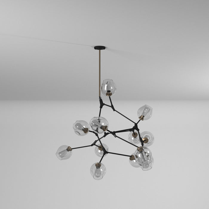 Artcraft JA14022VB 12 Light Chandelier, Vintage Brass