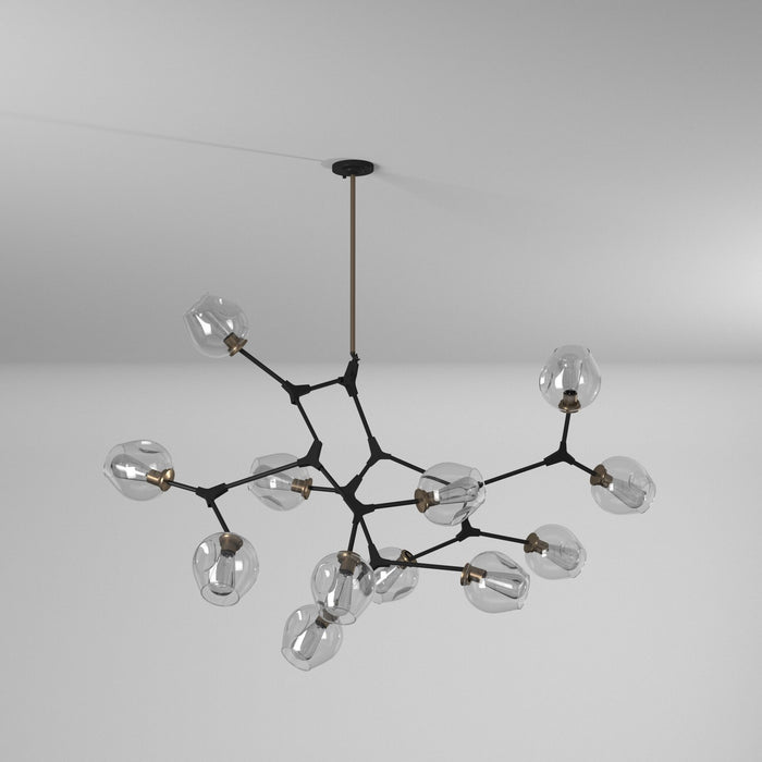 Artcraft JA14022VB 12 Light Chandelier, Vintage Brass