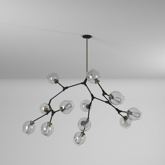 Artcraft JA14022VB 12 Light Chandelier, Vintage Brass