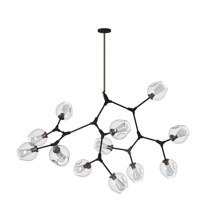 Artcraft JA14022VB 12 Light Chandelier, Vintage Brass