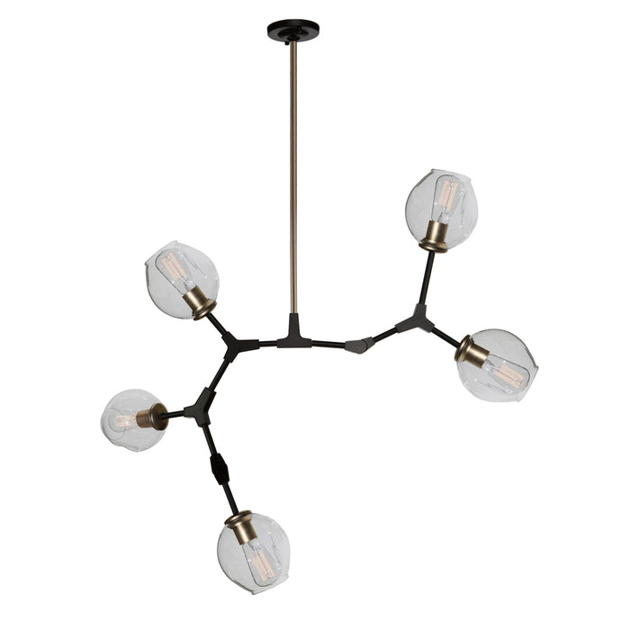 Artcraft JA14025VB Five Light Chandelier, Vintage Brass