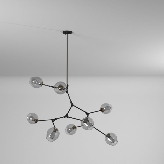Artcraft JA14028VB Eight Light Chandelier, Vintage Brass