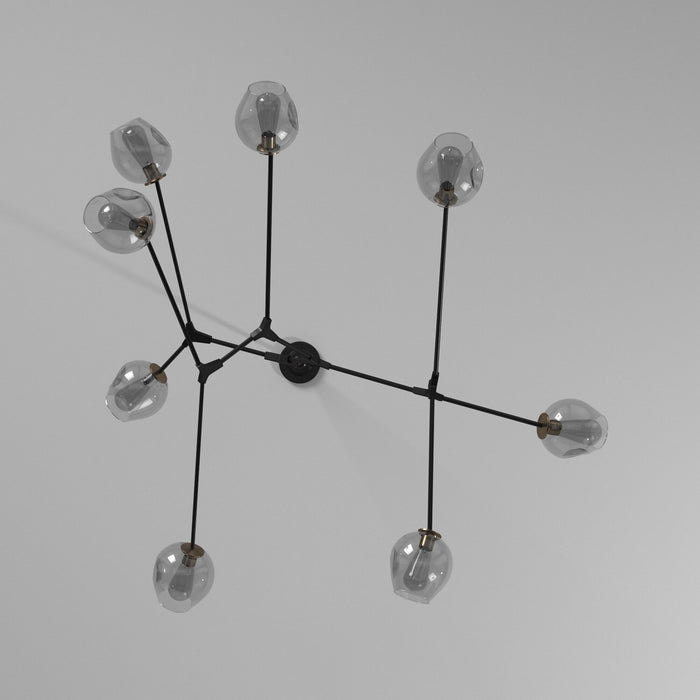 Artcraft JA14028VB Eight Light Chandelier, Vintage Brass