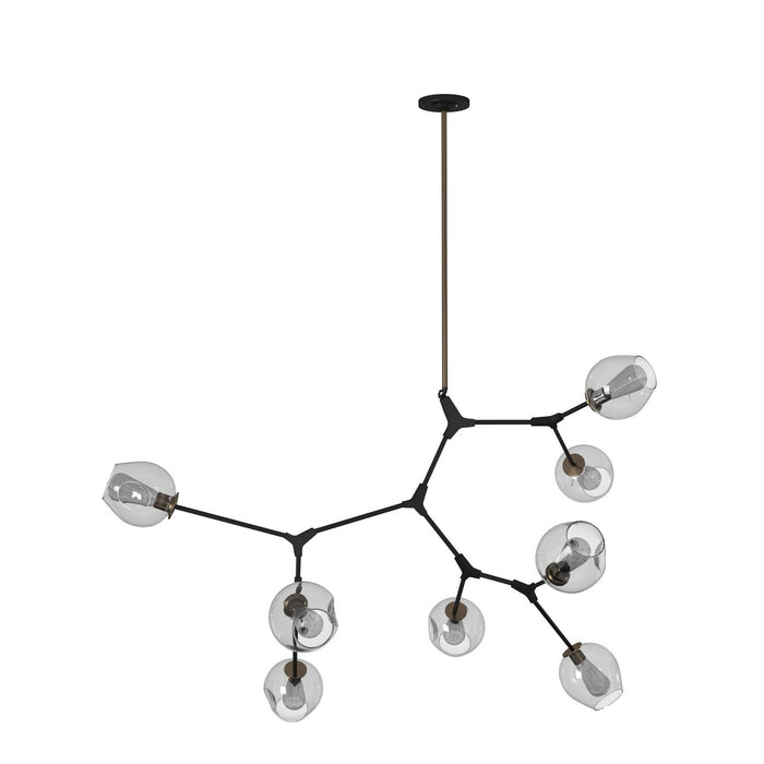 Artcraft JA14028VB Eight Light Chandelier, Vintage Brass