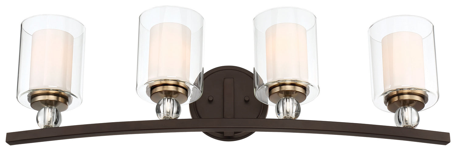 Minka-Lavery 3080-416 Four Light Bath, Painted Bronze W/Natural Brush