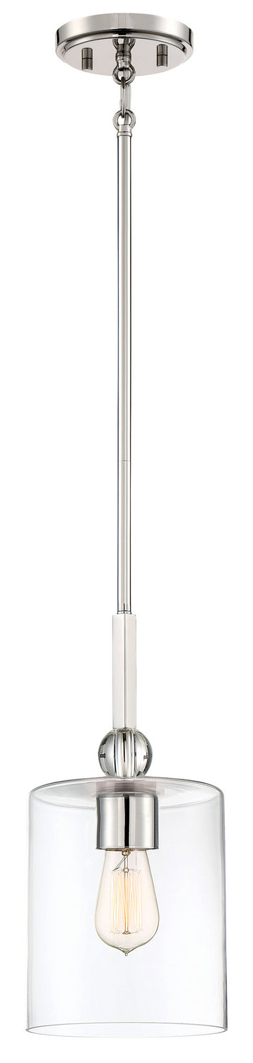 Minka-Lavery 3089-613 One Light Mini Pendant, Polished Nickel