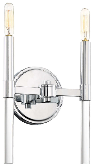 Minka-Lavery 3092-77 Two Light Wall Sconce, Chrome