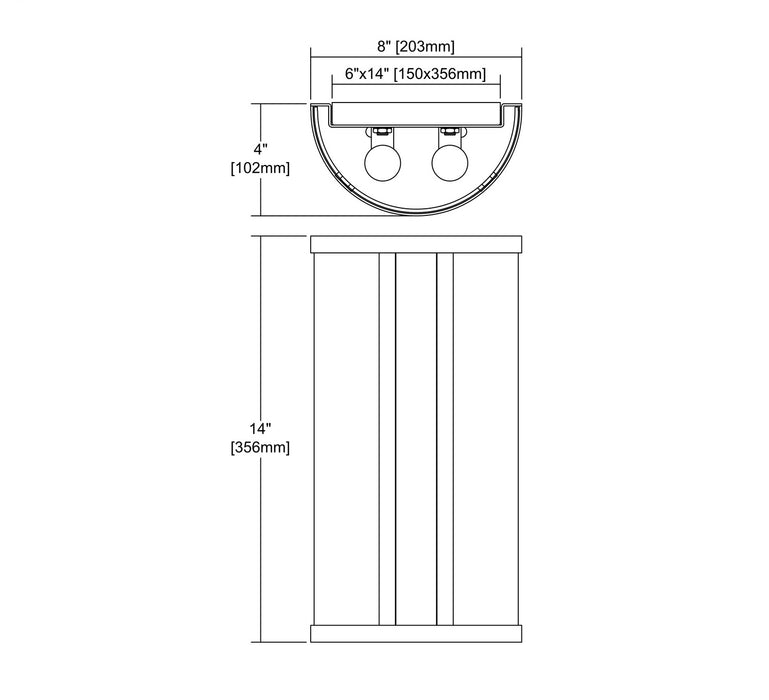 ELK Home CN510571 Two Light Vanity, Oil Rubbed Bronze