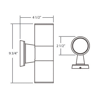 Eurofase 19203-010 Two Light Outdoor Wall Mount, Grey