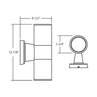 Eurofase 19205-014 Two Light Outdoor Wall Mount, Grey