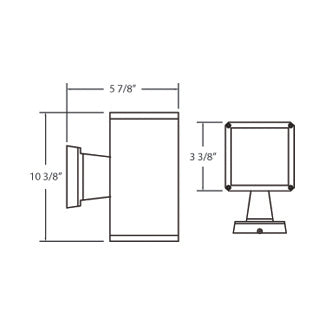 Eurofase 19209-012 Two Light Outdoor Wall Mount, Grey