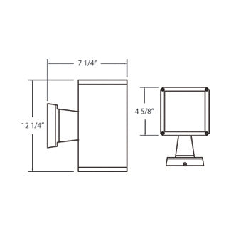 Eurofase 19210-018 Two Light Outdoor Wall Mount, Grey
