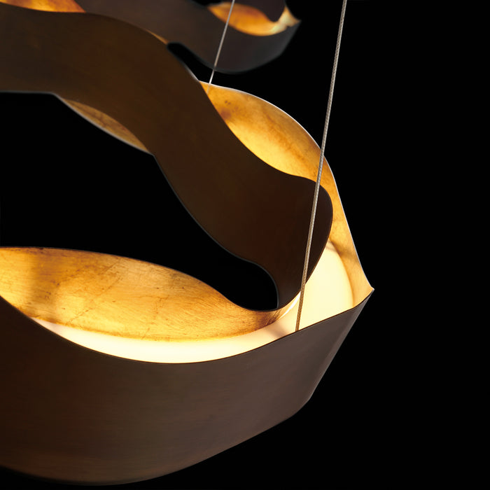 Eurofase 31384-018 LED Chandelier, Bronze-Gold
