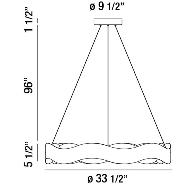Eurofase 31384-018 LED Chandelier, Bronze-Gold