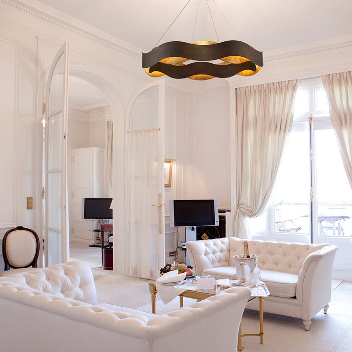 Eurofase 31384-018 LED Chandelier, Bronze-Gold