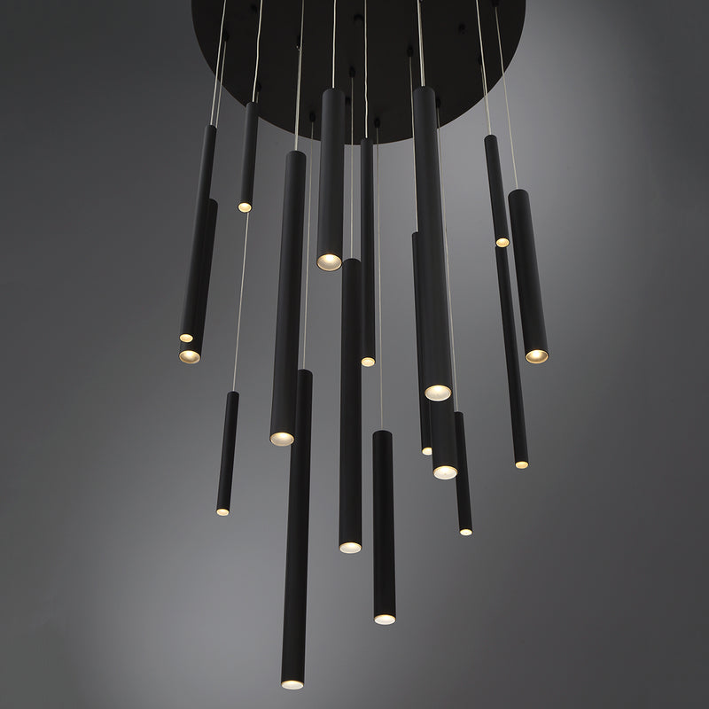 Eurofase 31445-016 LED Chandelier, Black