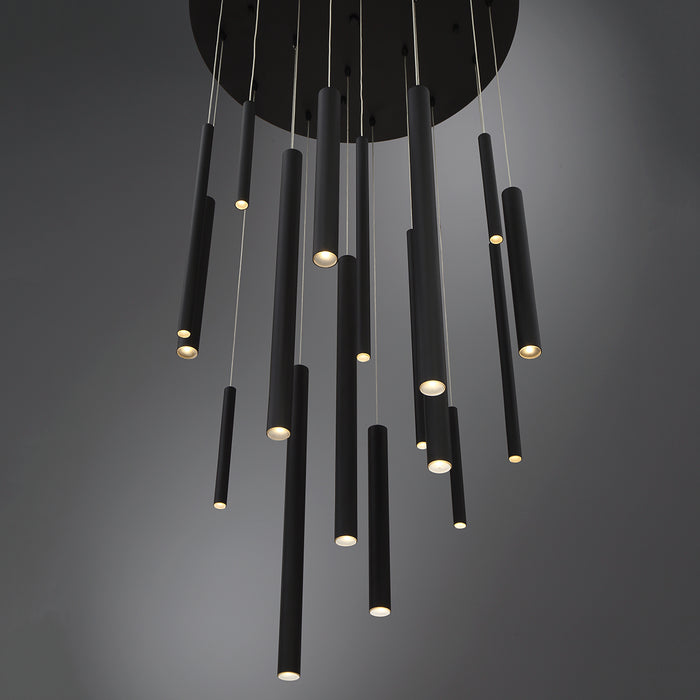 Eurofase 31445-016 LED Chandelier, Black