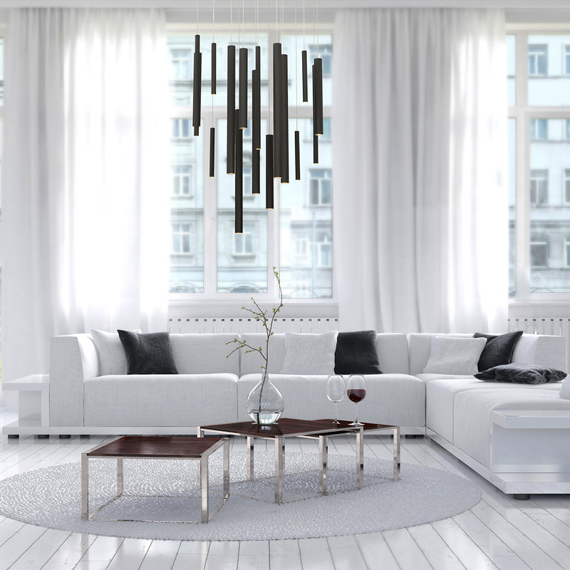 Eurofase 31446-013 LED Chandelier, Black