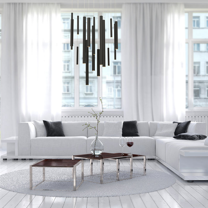 Eurofase 31446-013 LED Chandelier, Black