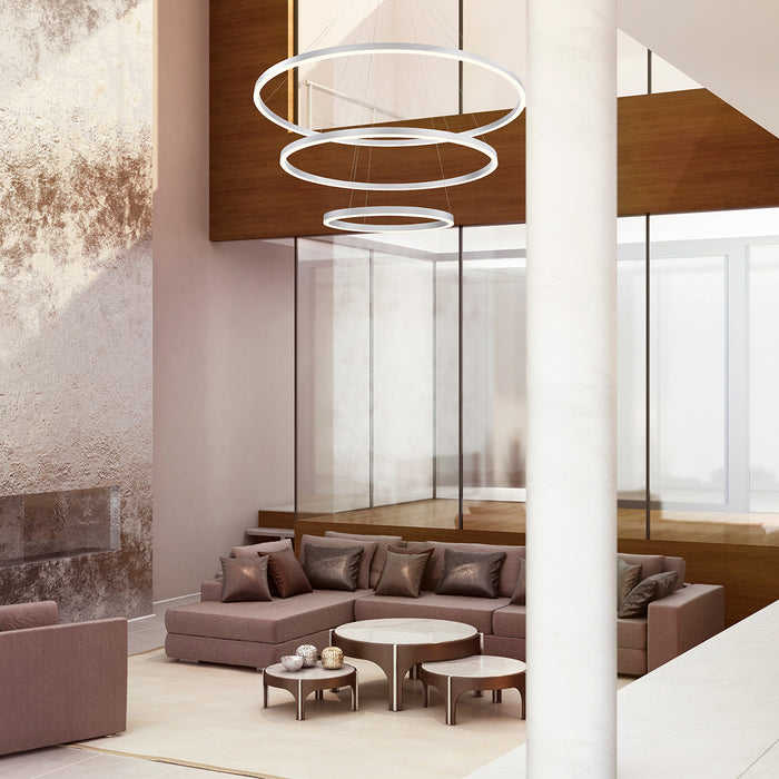 Eurofase 31474-016 LED Chandelier, Silver
