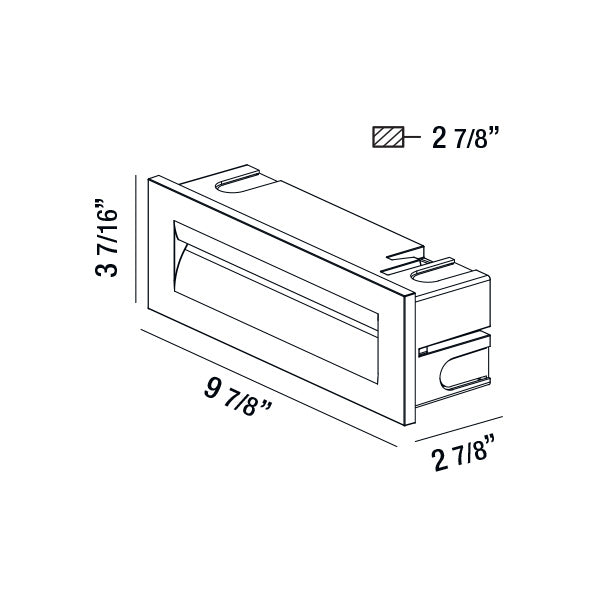 Eurofase 31576-024 LED Outdoor Inwall, Graphite Grey