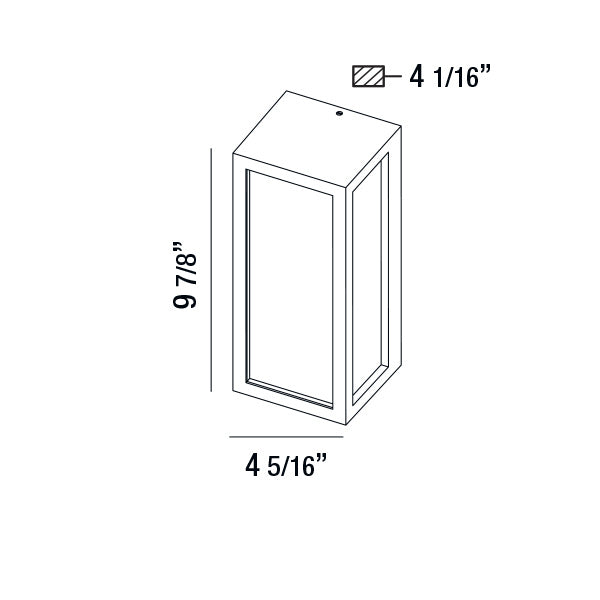 Eurofase 31580-021 LED Outdoor Wall Mount, Graphite Grey
