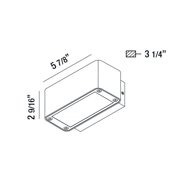 Eurofase 31581-011 LED Outdoor Wall Mount, Marine Grey