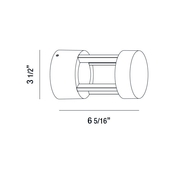 Eurofase 31586-023 LED Outdoor Wall Mount, Graphite Grey