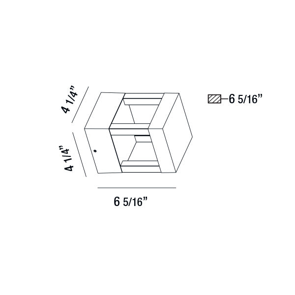 Eurofase 31587-013 LED Outdoor Wall Mount, Marine Grey