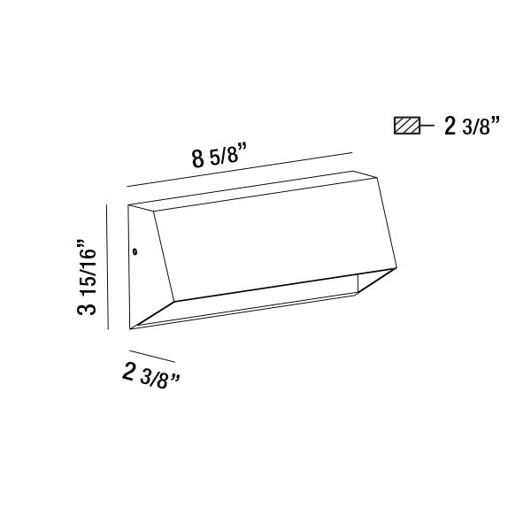 Eurofase 31589-017 LED Outdoor Wall Mount, Marine Grey