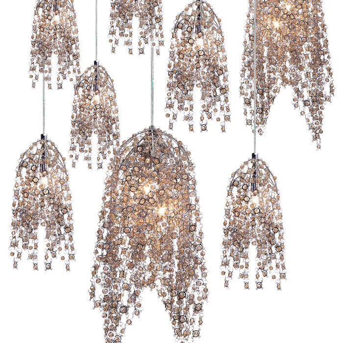 Eurofase 31617-017 Six Light Chandelier, Chrome