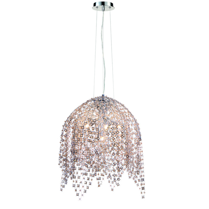 Eurofase 31617-017 Six Light Chandelier, Chrome