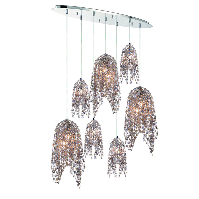 Eurofase 31618-014 Ten Light Chandelier, Chrome