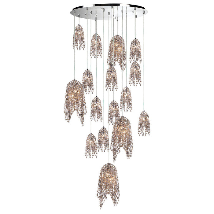 Eurofase 31619-011 20 Light Chandelier, Chrome
