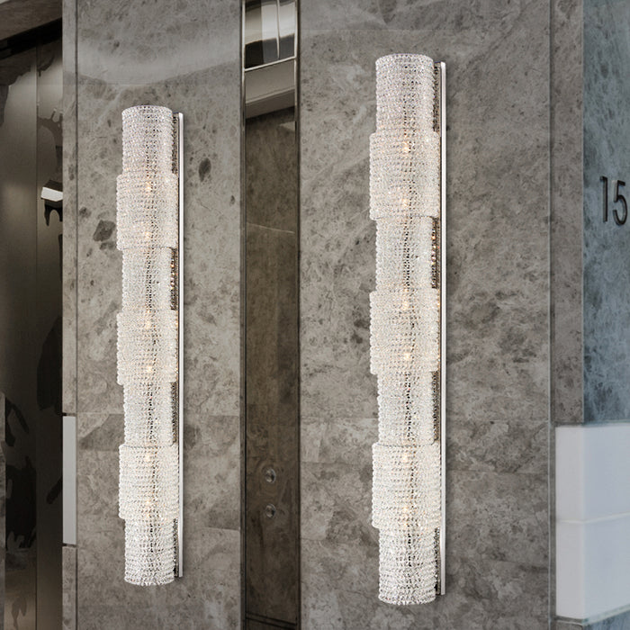Eurofase 31782-012 Eight Light Wall Sconce, Chrome