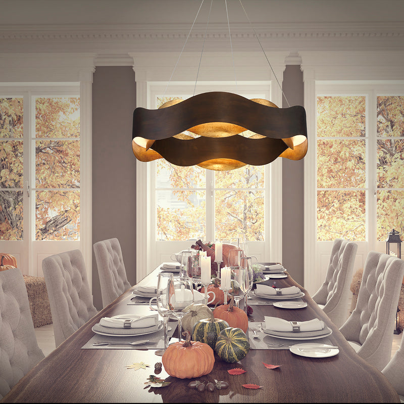 Eurofase 31783-019 LED Chandelier, Bronze-Gold