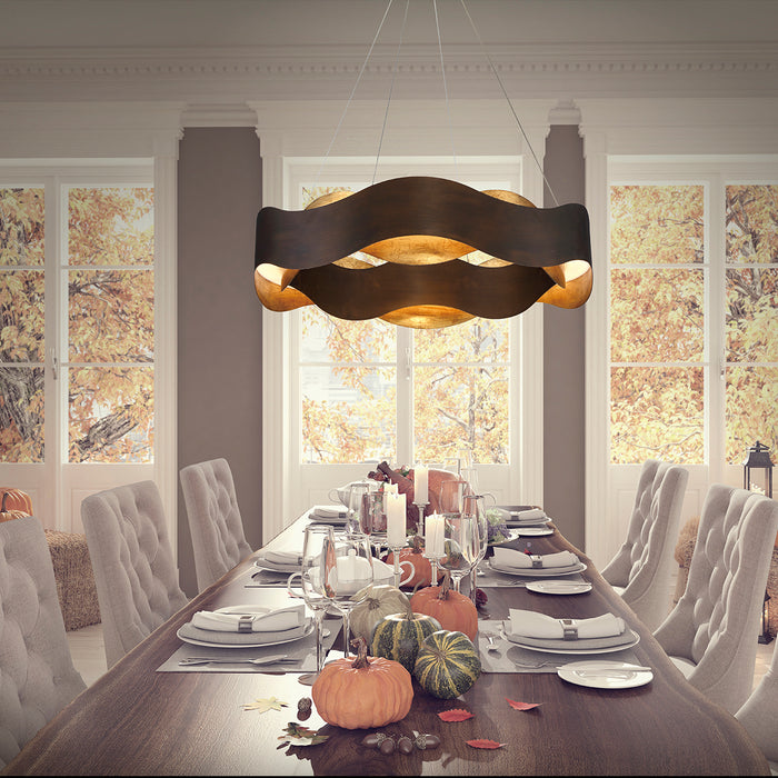 Eurofase 31783-019 LED Chandelier, Bronze-Gold